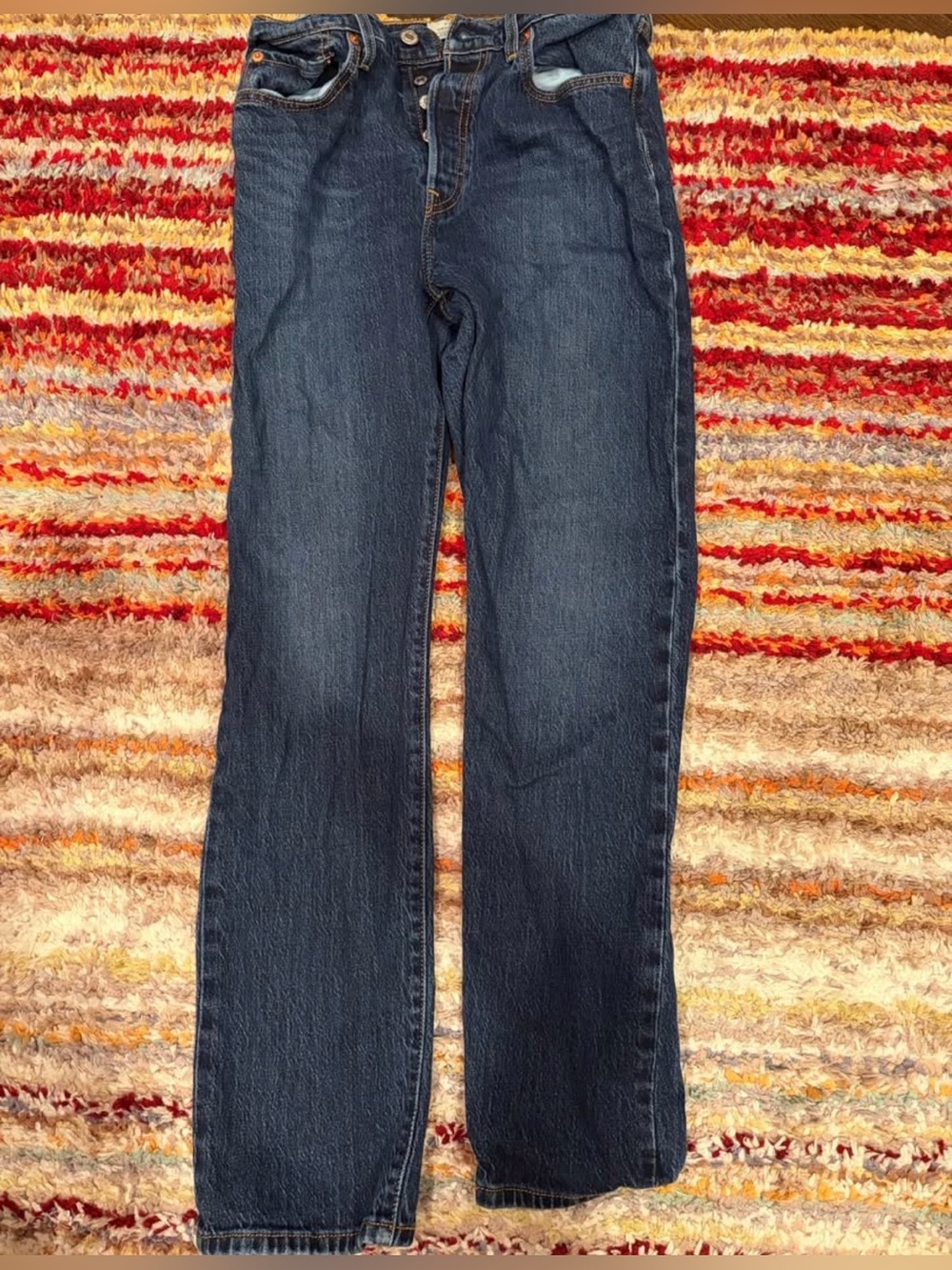 Levi's Dark Blue Straight-Leg 501 Orginial Women's Jeans